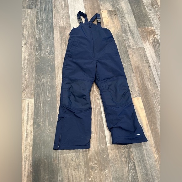 Lands’ End Squall Boy/girl Size 8 Husky Overall Snowsuit Ski Grow-a-longs navy - Picture 1 of 11